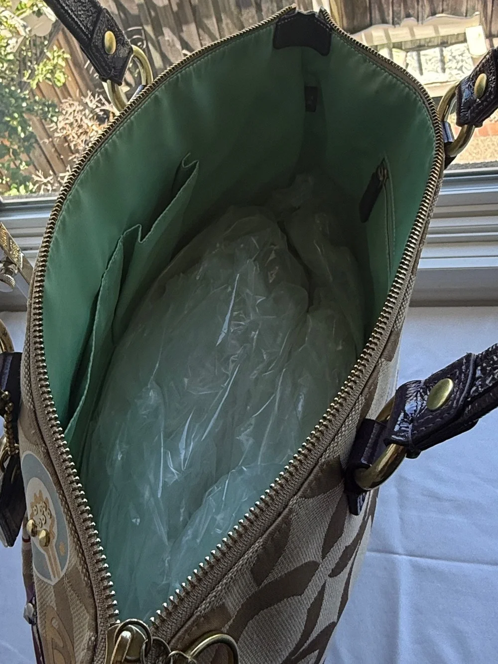 Coach Poppy Signature Glam Tote